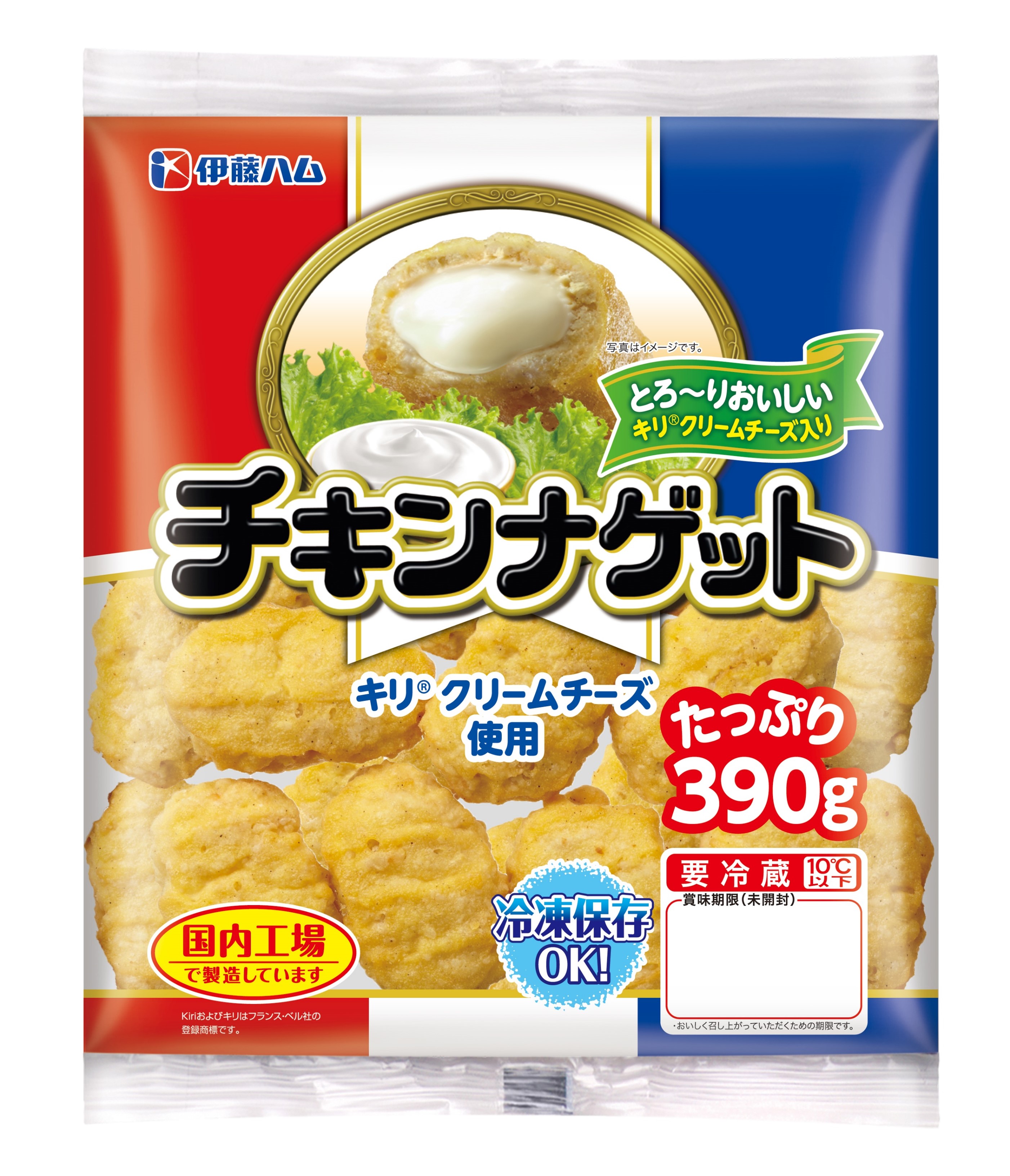 キリクリームチーズ入りチキンナゲット390ｇ